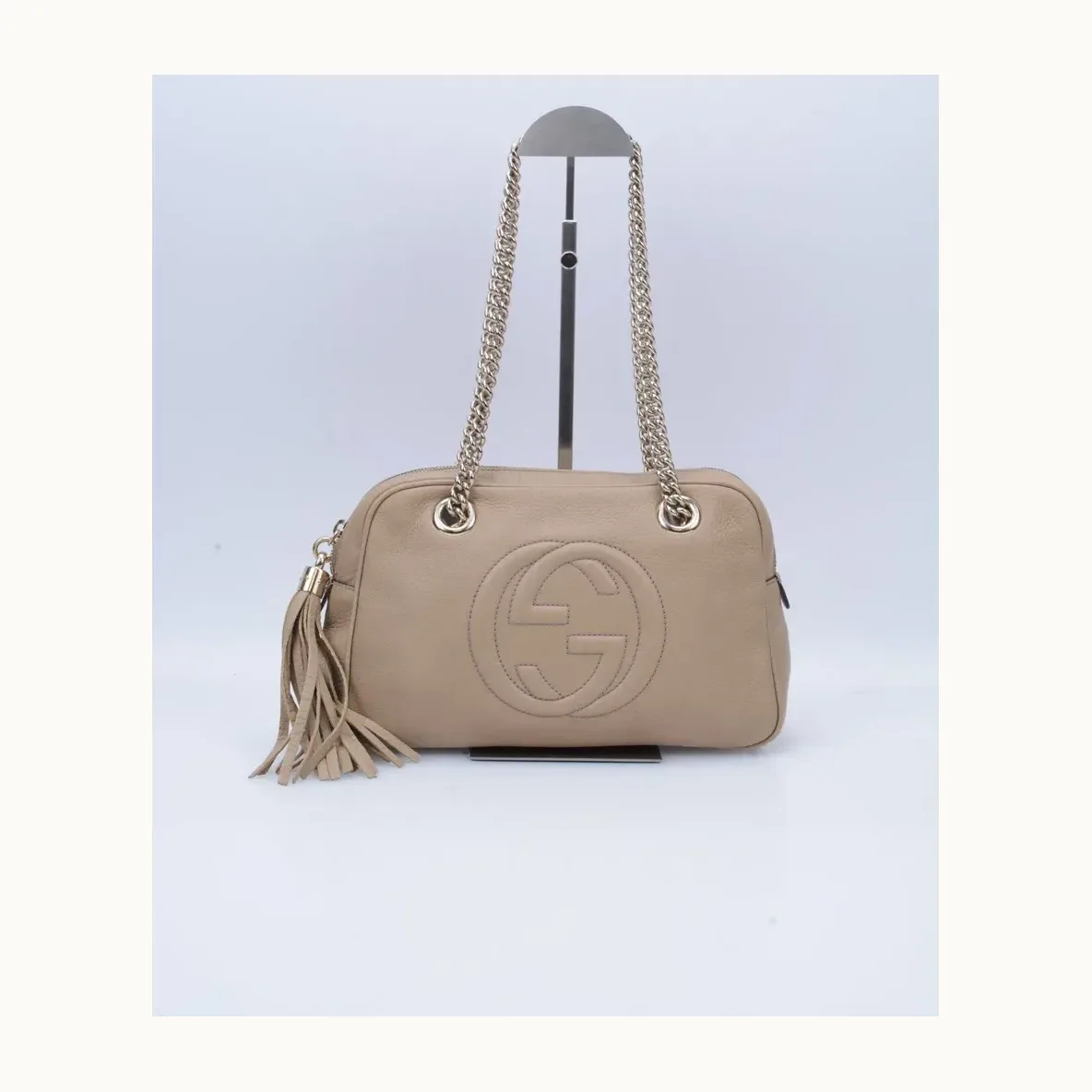 Bolsa de Hombro Gucci Soho Chain Nude