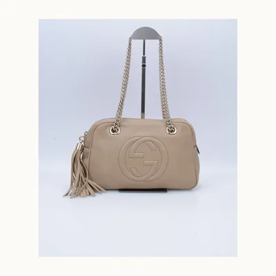 Bolsa de Hombro Gucci Soho Chain Nude