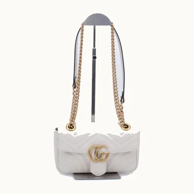 Bolsa Crossbody Gucci Marmont GG Mini Blanca