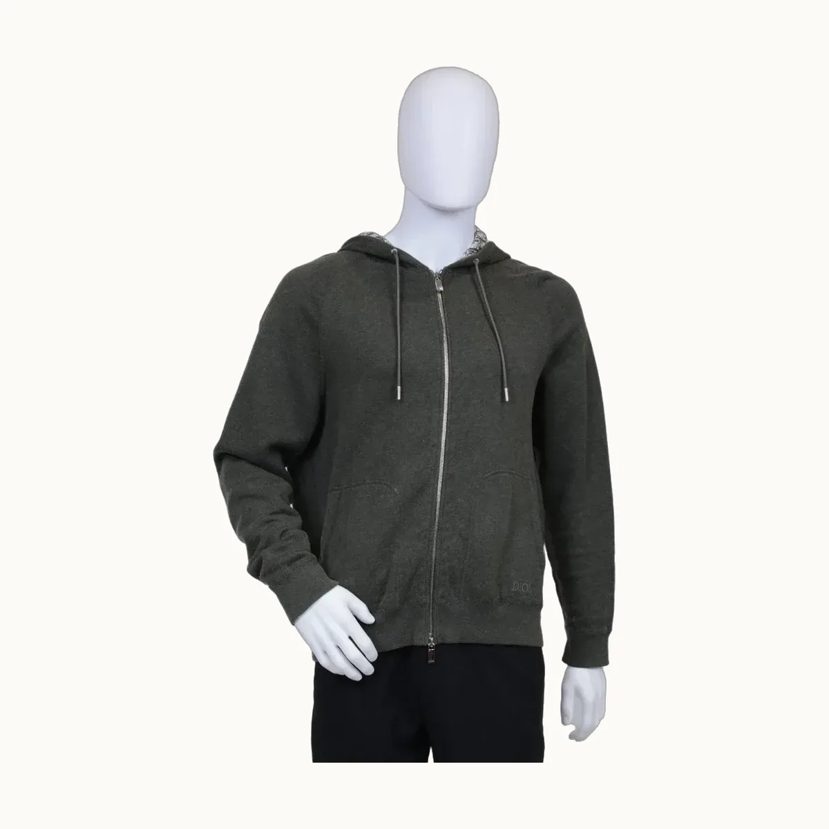 Chamarra Dior Oblique Knit Verde, Talla XL