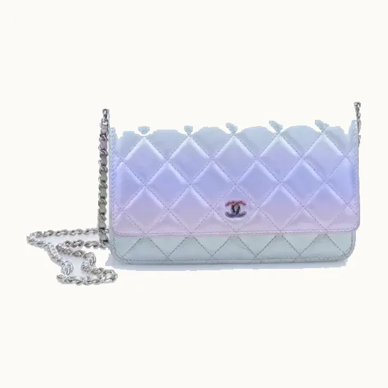 Bolsa Crossbody Chanel Wallet on Chain Classic WOC Unicorn Tornasol