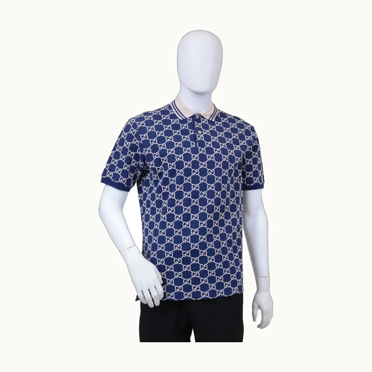 Polo Gucci Jacquard GG Azul, Talla M