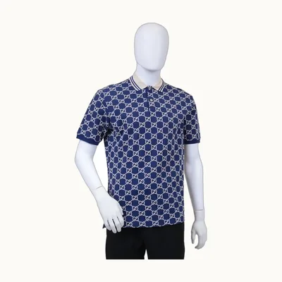 Polo Gucci Jacquard GG Azul, Talla M