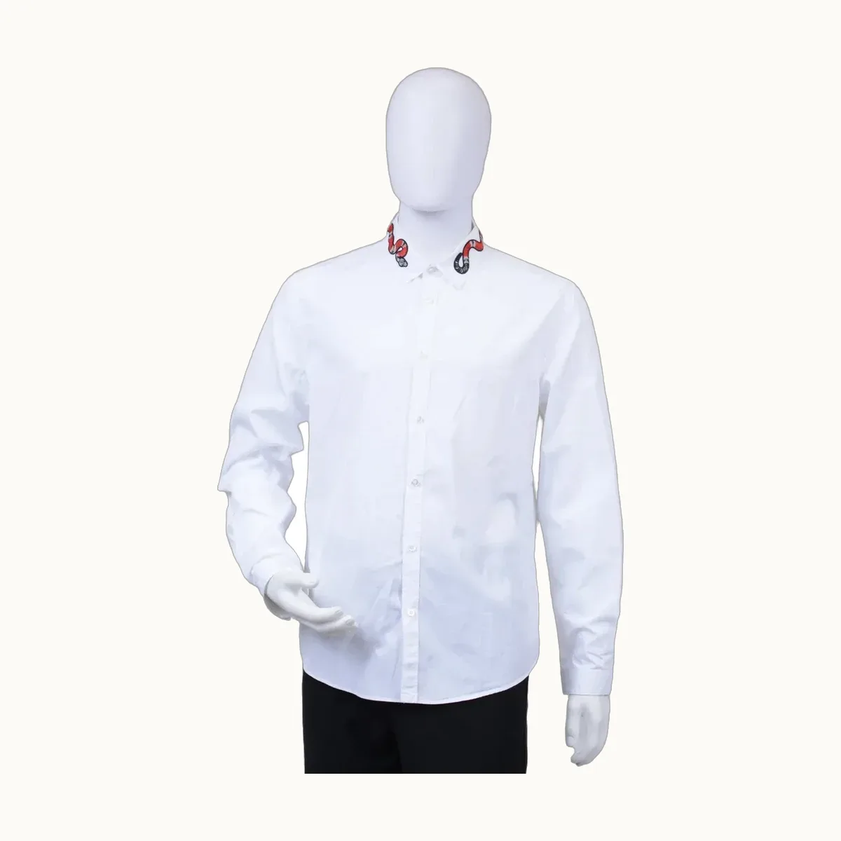 Camisa Gucci Duke Kingsnake Blanca, Talla L