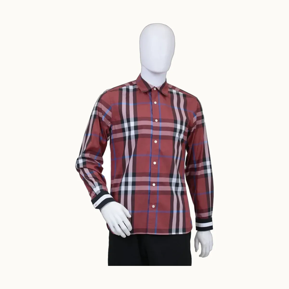 Camisa Burberry Check Roja, Talla L