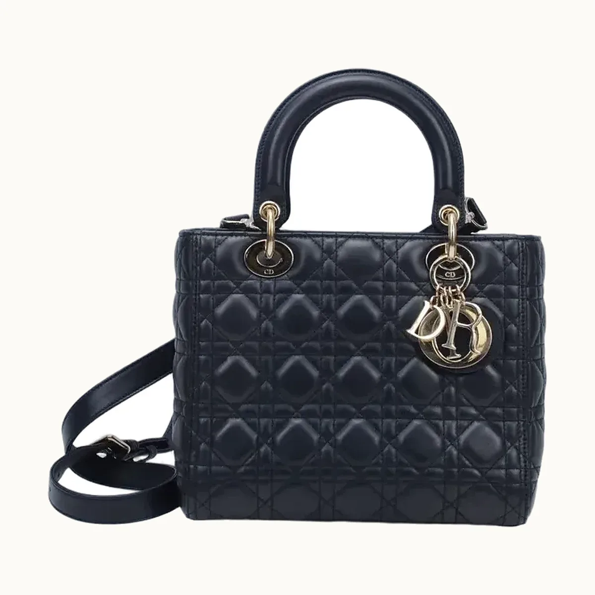 Bolsa de Mano Dior Lady Medium Negra