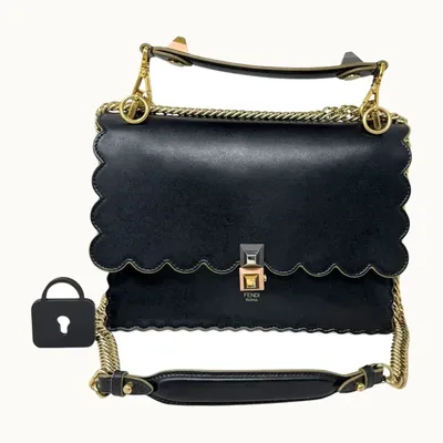 Bolsa Fendi Kan I Monster Negra