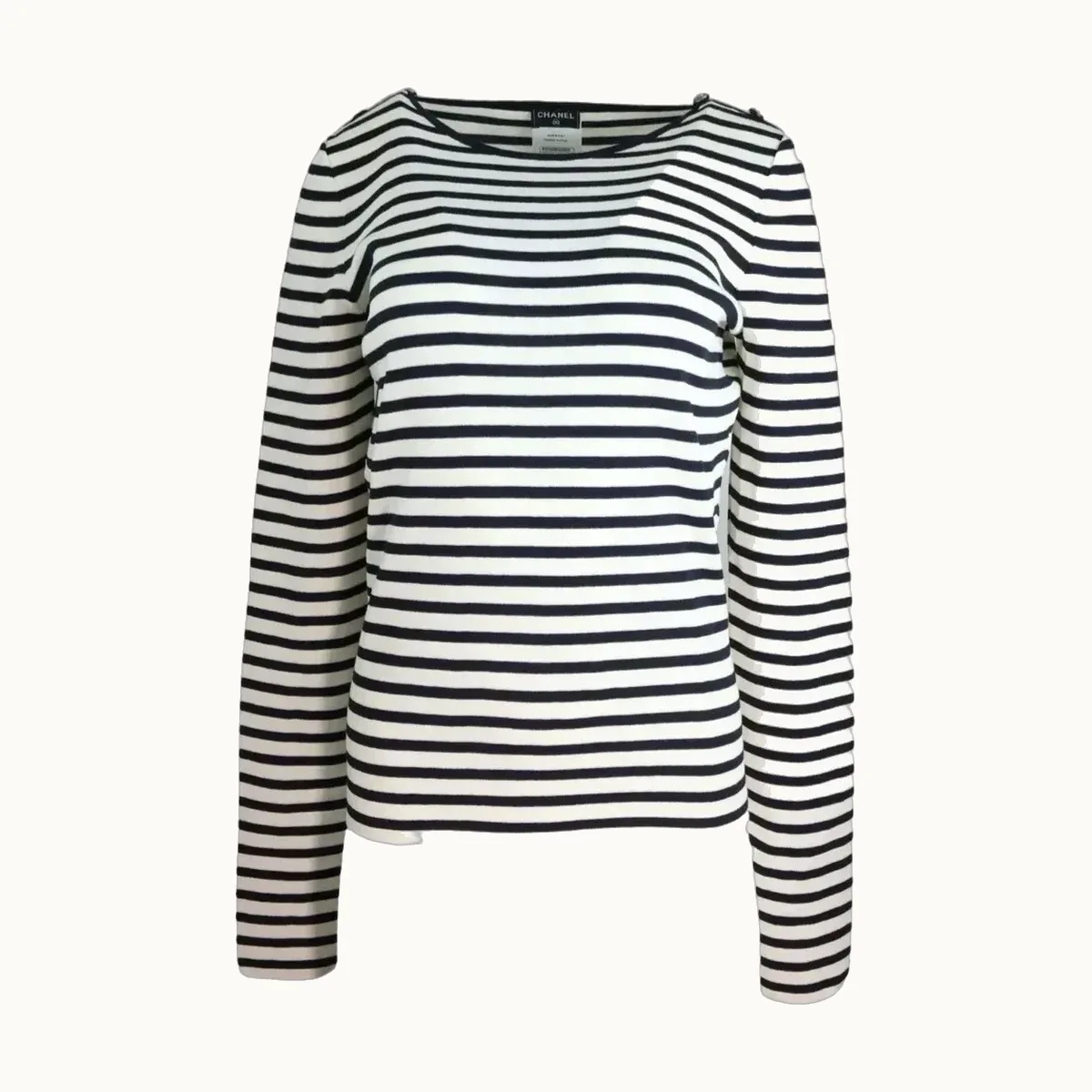 Suéter Chanel Rayas, Talla 42 IT