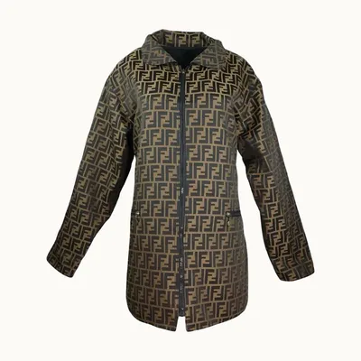 Chamarra Fendi Zucca Reversible, Talla L, Excelente, KV-6826