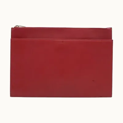 Pouch Saint Laurent Clutches Zip Rojo