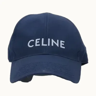 Gorra Céline Logo Baseball Azul, Talla M