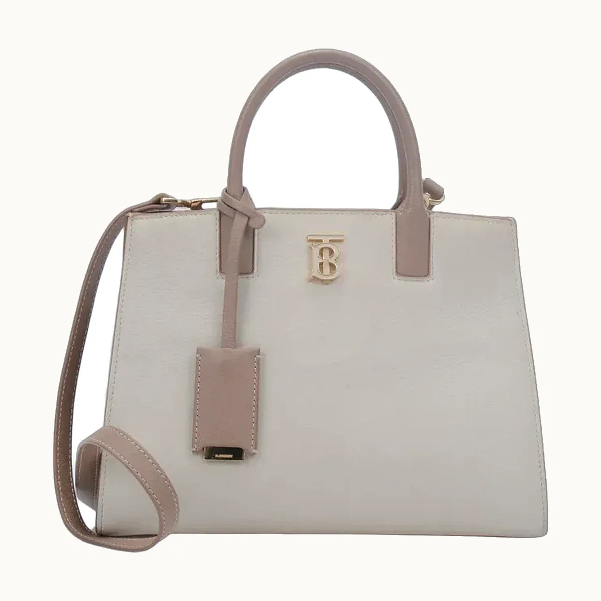 De mano Burberry Frances Mini Beige