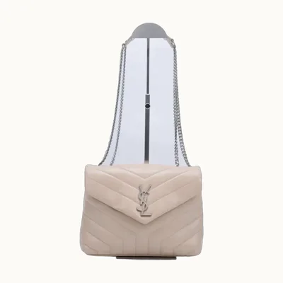 Crossbody Saint Laurent Loulou Small Nude pequeña