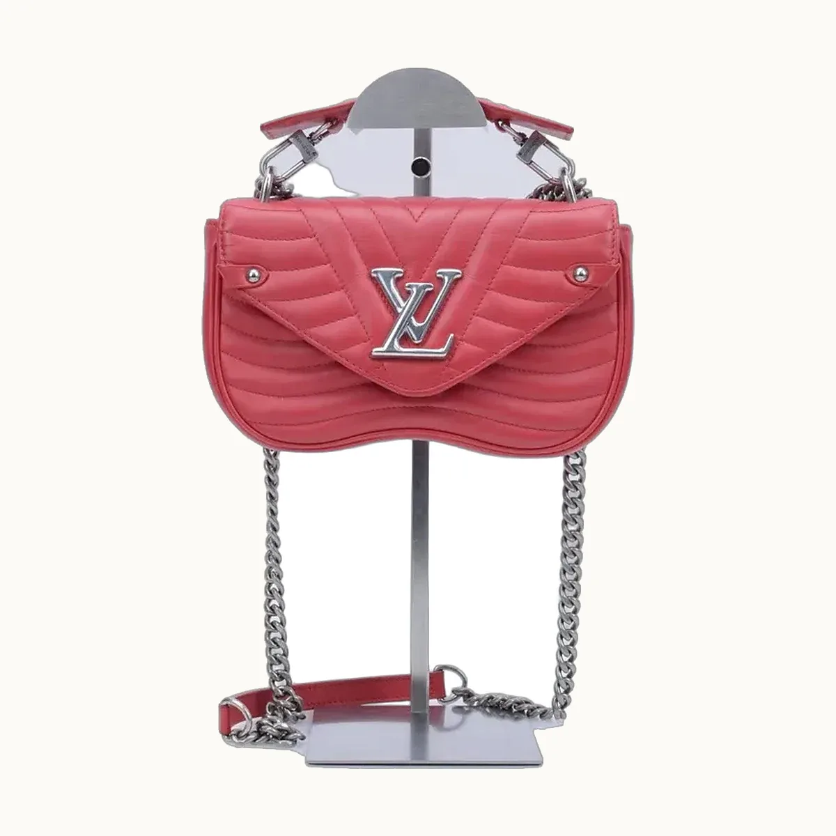 Crossbody Louis Vuitton New Wave PM Chain Rojo