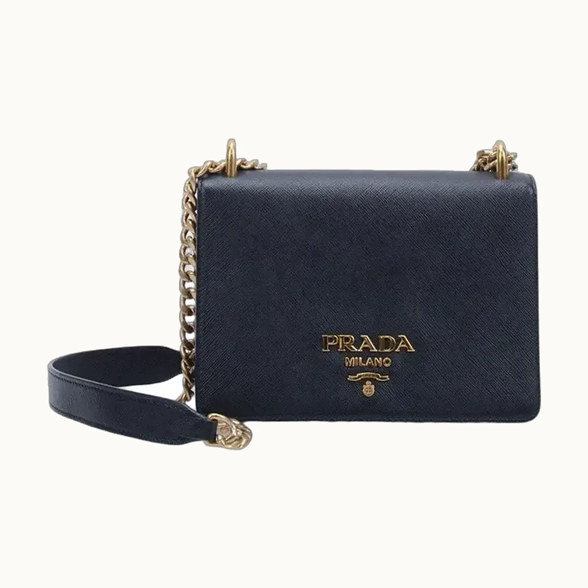 Crossbody Prada Saffiano Chain Negro