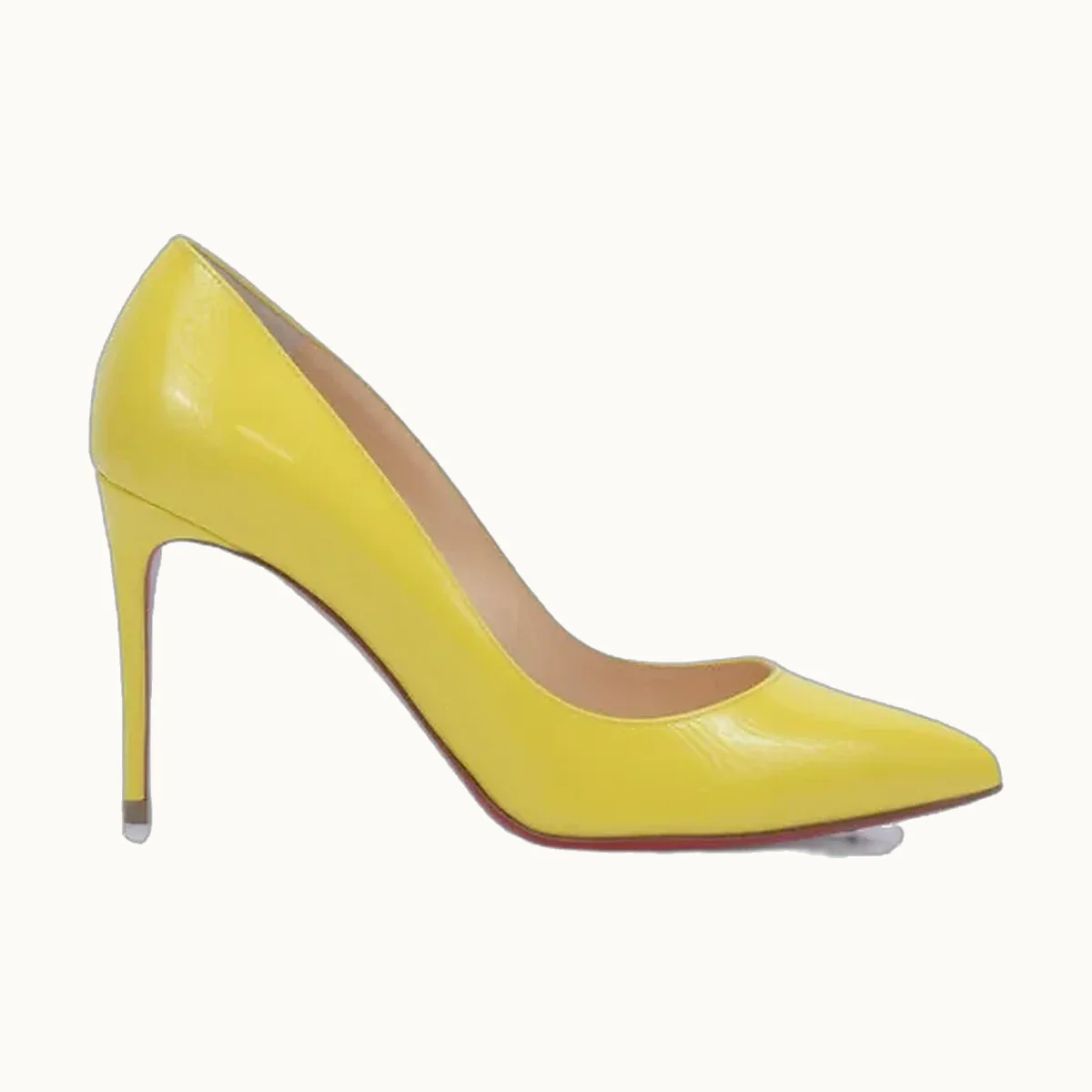 Christian Louboutin Zapatillas Louboutin Pigalle Follies 85 Patent Amarillo Talla 36.5 / 3.5 mx