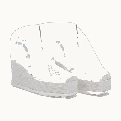 Sandalias de tacón Bottega Veneta Stretch Sporty Web Espadrilles Blanco Talla 37 / 4 mx
