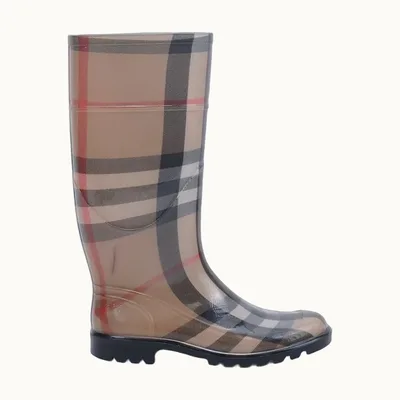 Botas Burberry Rain Boots Check Talla 37 / 4 mx