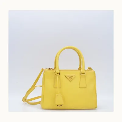 Bolsa Crossbody Prada Galleria Small Saffiano Amarilla
