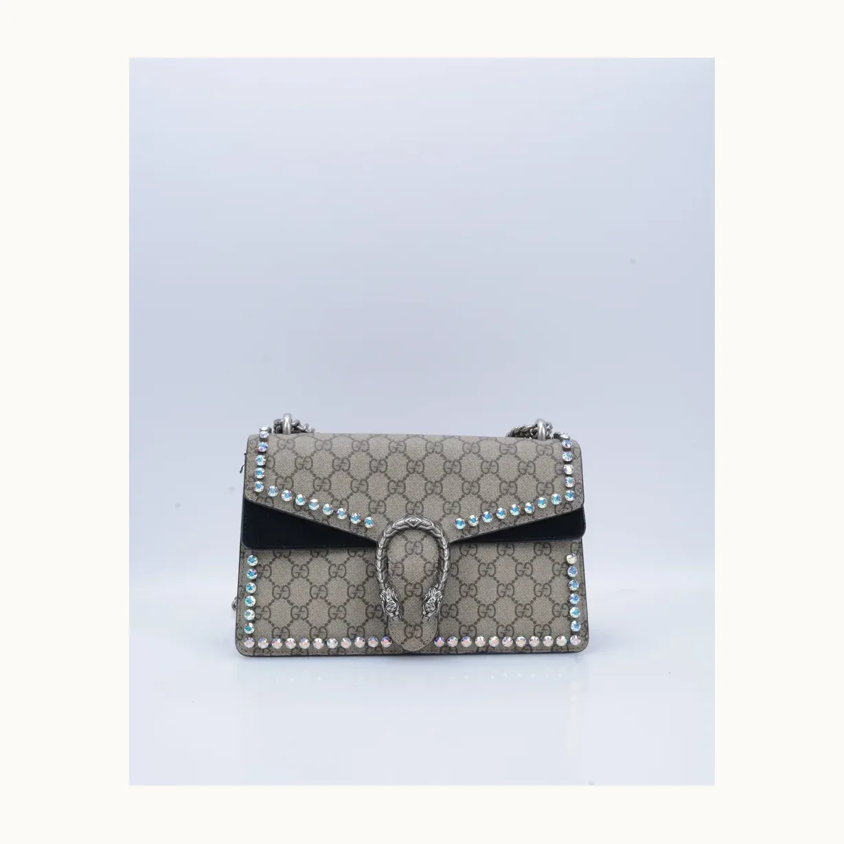 Bolsa de Hombro Gucci Dionysus Small Rhinestones GG Supreme