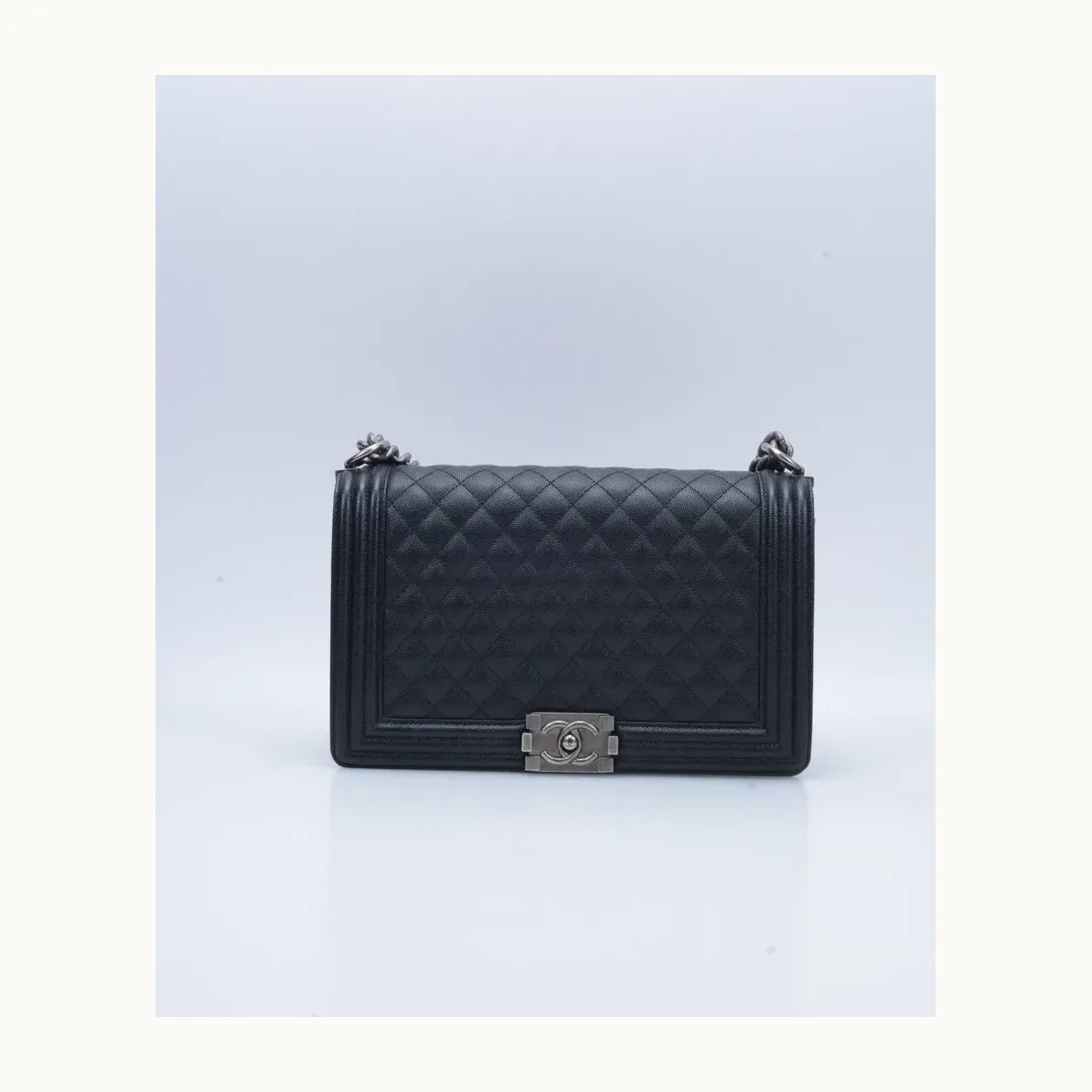 Bolsa de Hombro Chanel Boy Large Caviar Negra