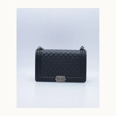 Bolsa de Hombro Chanel Boy Large Caviar Negra