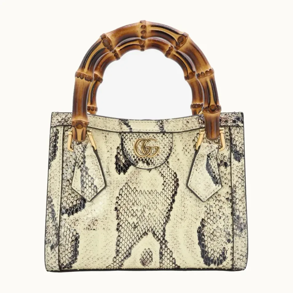 Bolsa Gucci Bamboo Diana Mini Python