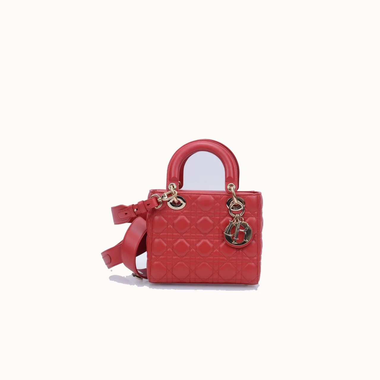 De mano Dior Lady Dior Small My ABCDior Rojo pequeña