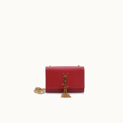 Crossbody Saint Laurent Kate Small Tassel Rojo pequeña