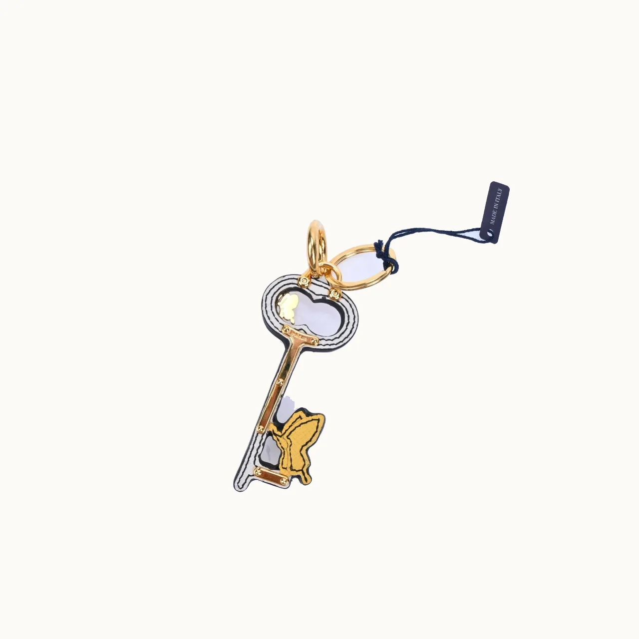 Llavero Prada Butterfly Key Blanco