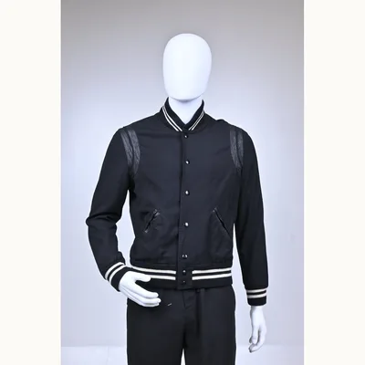 Chamarra Saint Laurent Teddy Light Negro Talla XL