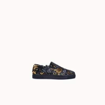 Christian Louboutin Tenis Louboutin Boat Sequins Slip On Negro Talla 42
