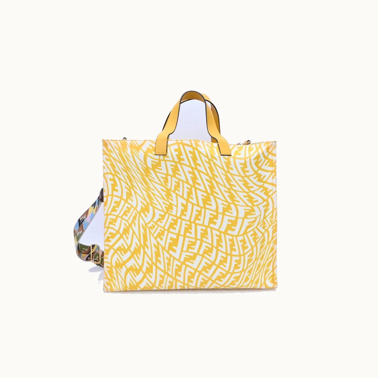 Tote Fendi Shopper Vertigo x Sarah Coleman Amarillo
