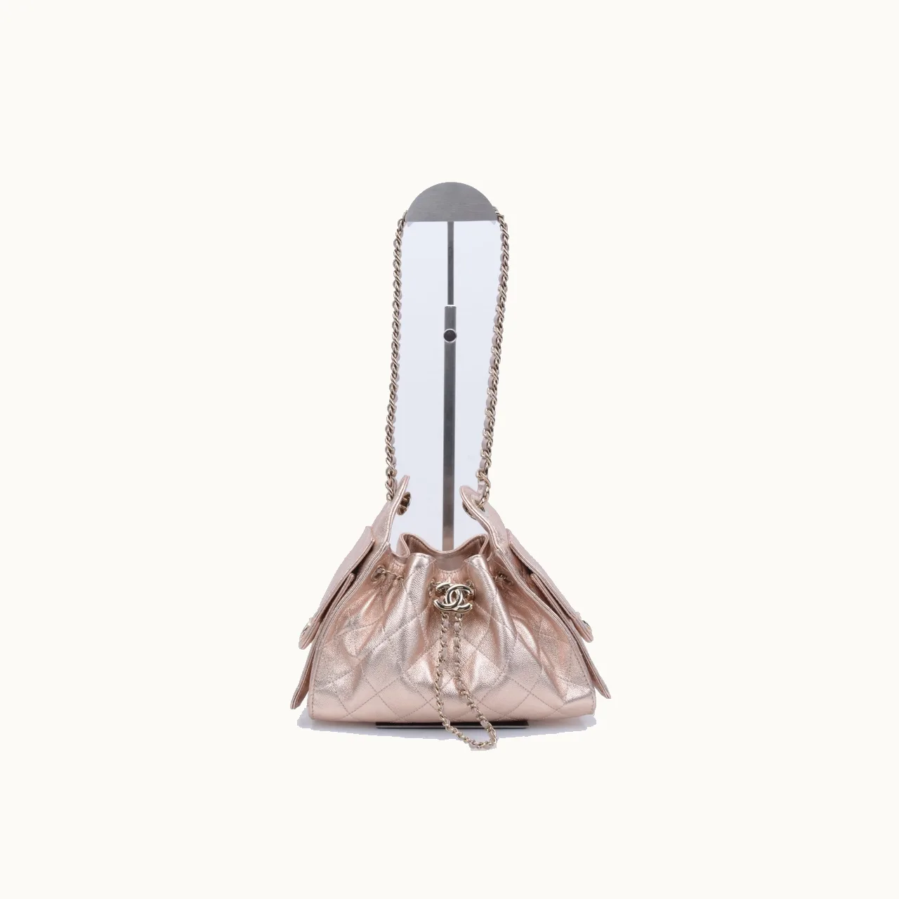 De hombro Chanel 25 Mini Bronce