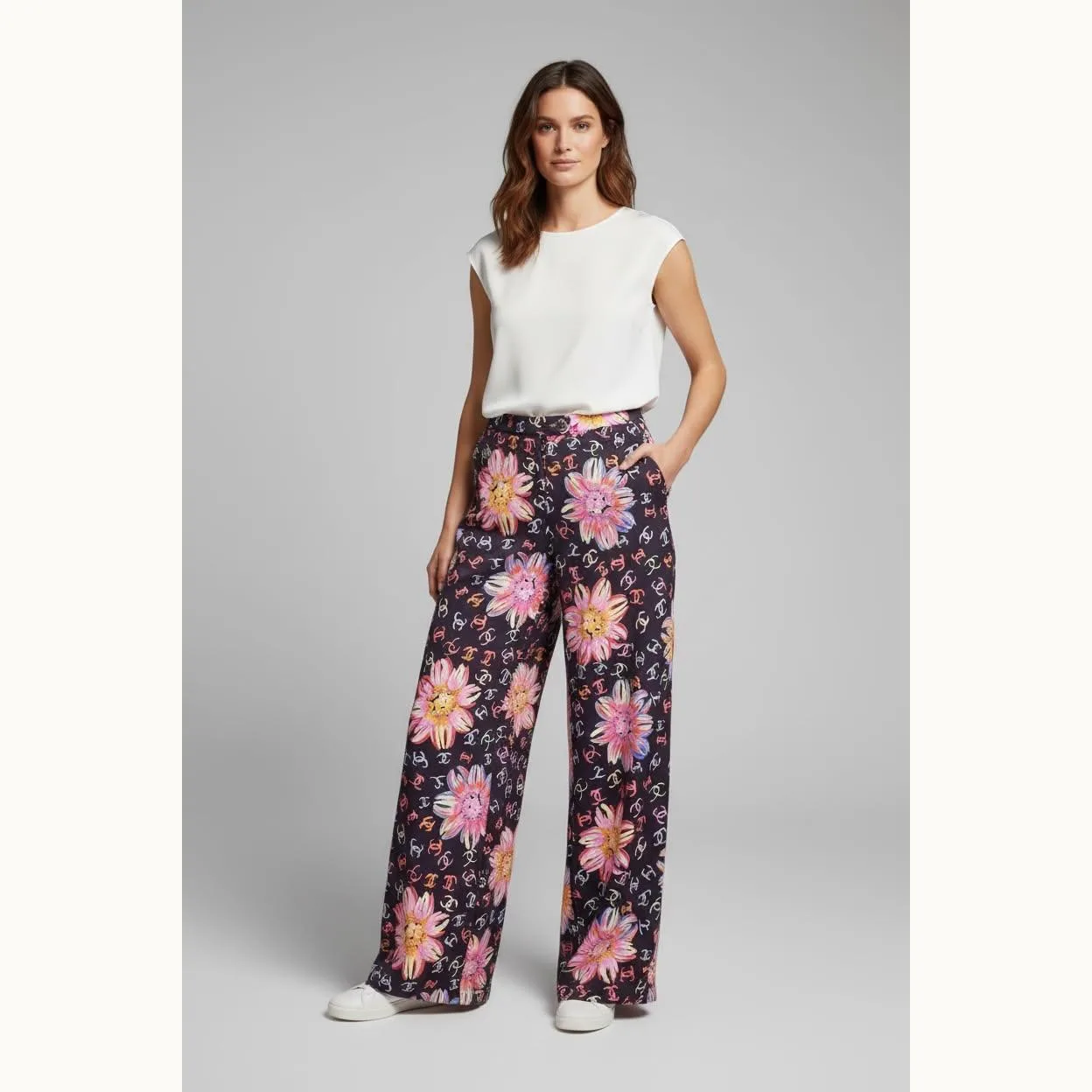 Chanel Wide-Leg Pants T-36