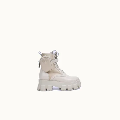 Botas Prada Monolith Beige Talla 38.5 / 5.5 mx