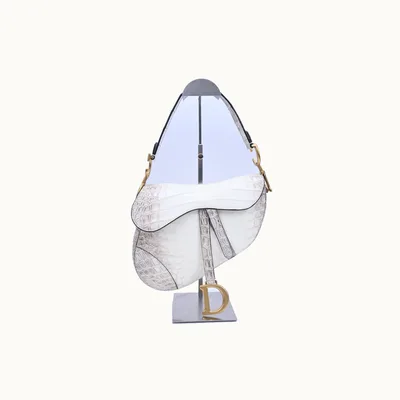 De hombro Dior Saddle Niloticus Himalaya Blanco