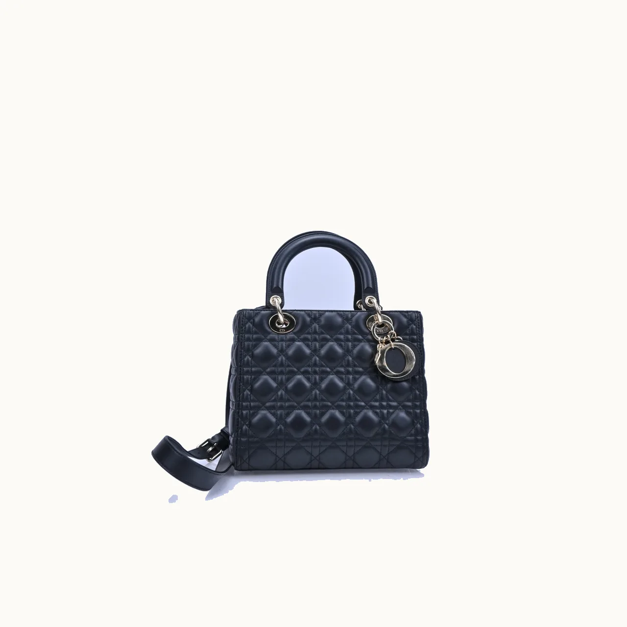 De mano Dior Lady Dior Medium Negro mediana