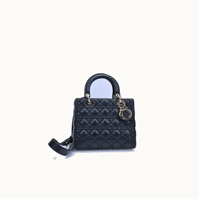 De mano Dior Lady Dior Medium Negro mediana