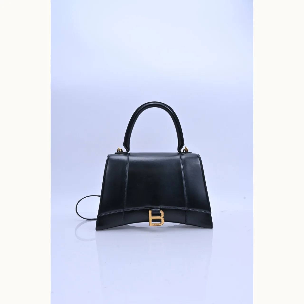 De mano Balenciaga Hourglass Medium Negro mediana