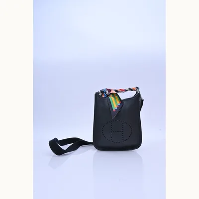 Hermès Crossbody Hermes Evelyne 16 TPM + Twilly Negro