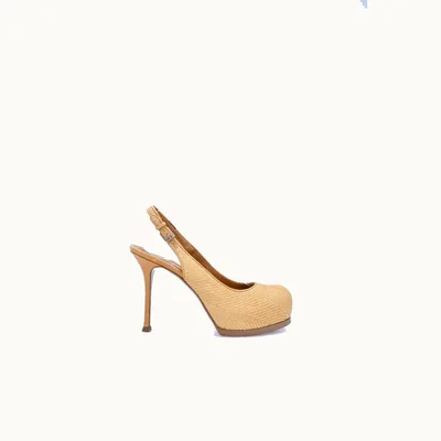 Zapatillas Saint Laurent Tribtoo Raffia Amarillo Talla 39 / 6 mx
